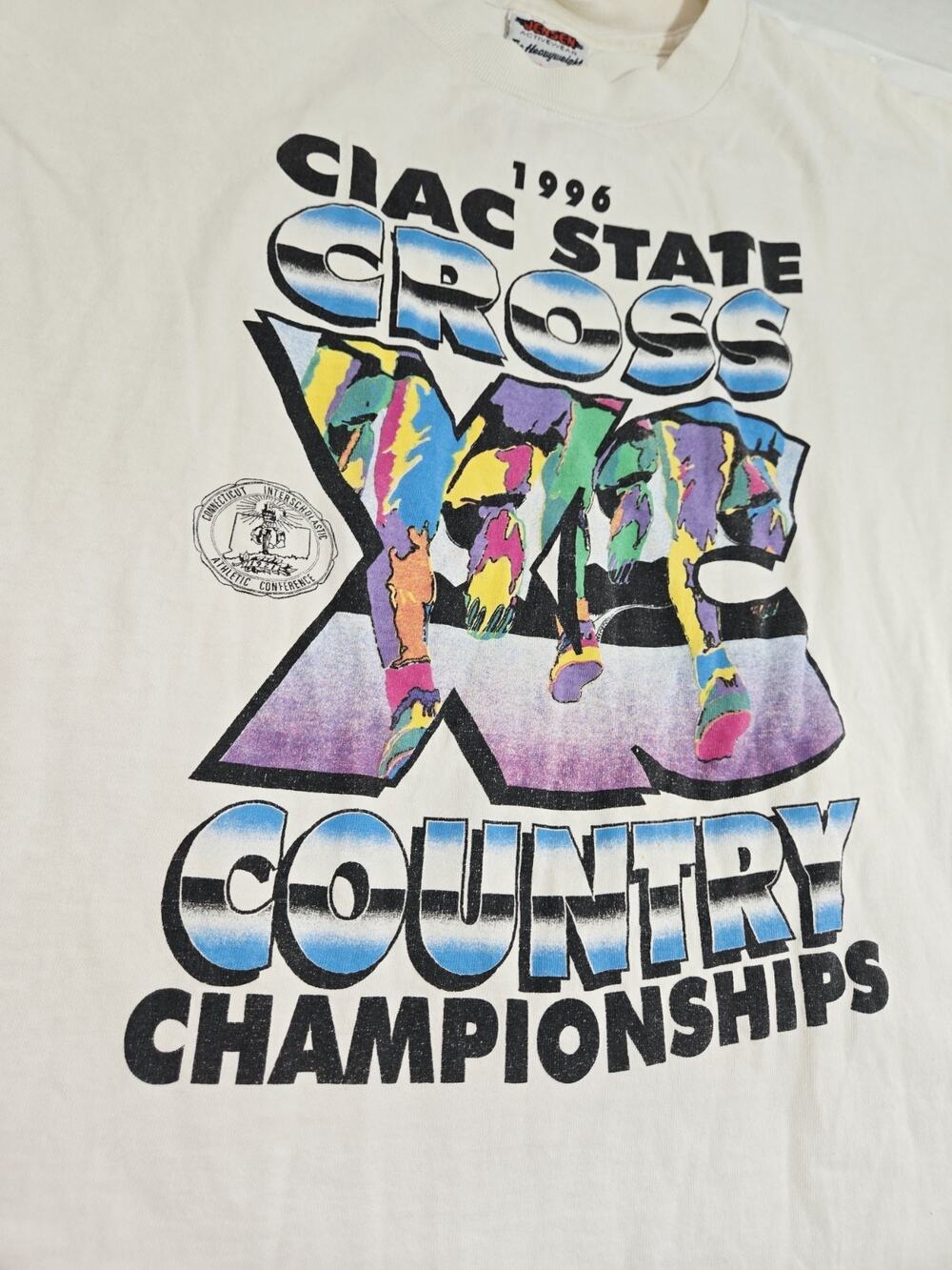 VTG Jensen 1996 Ciac State Cross Championships Tshirt Mens XL Single Stitch USA